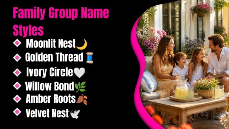 1099+ Best Family Group Name Styles That Everyone Will Copy In 2026 Before They Go Viral