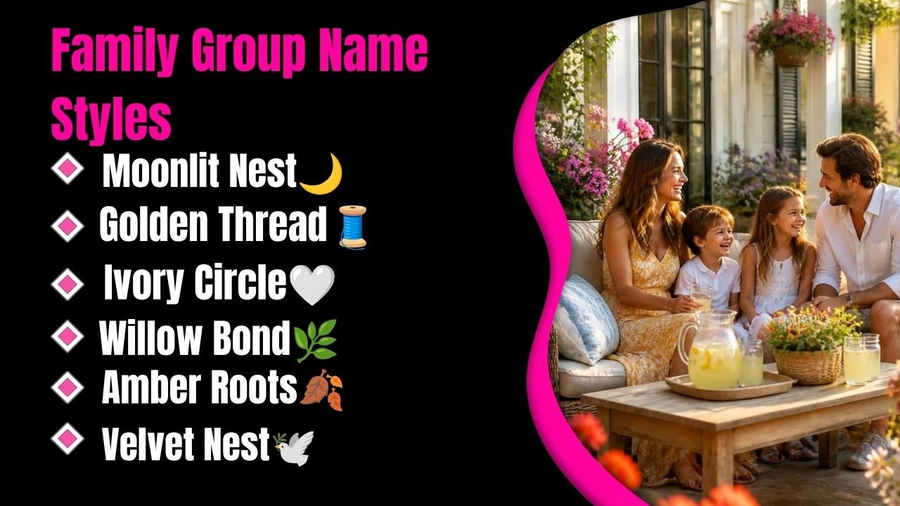 1099+ Best Family Group Name Styles That Everyone Will Copy In 2026 Before They Go Viral
