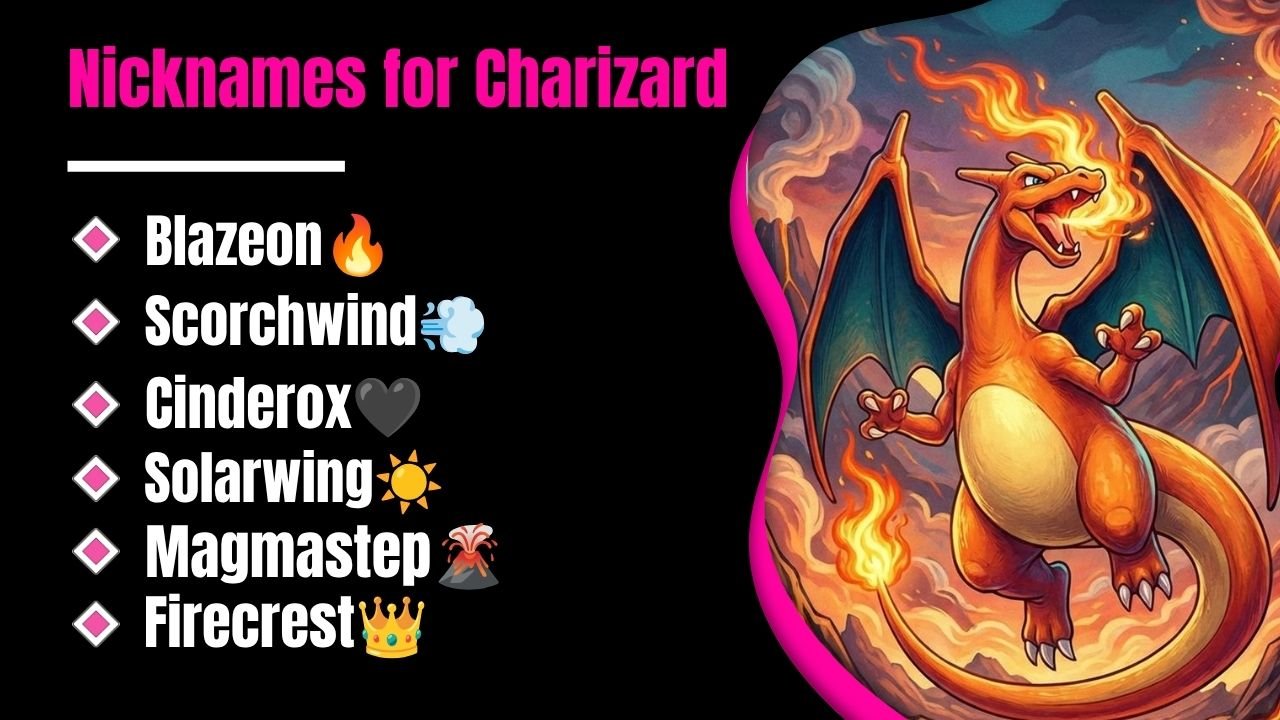 Nicknames for Charizard: 550+ Epic, Funny, Cool, and Legendary Names Every Pokémon Trainer Will Love