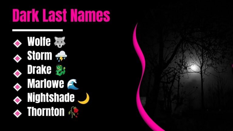 599+ Dark Last Names With Mysterious Meanings You’ll Want to Steal