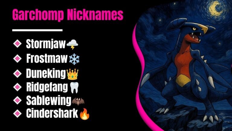650+ Best Garchomp Nicknames That Will Make Every Pokémon Trainer Jealous Instantly 