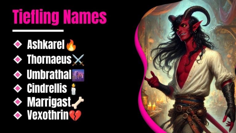 950+ Best Tiefling Names That Every DND Player Wishes They Found First 