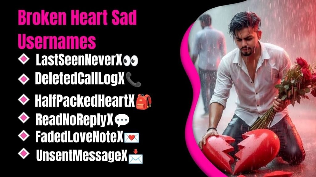 Broken Heart Sad Usernames