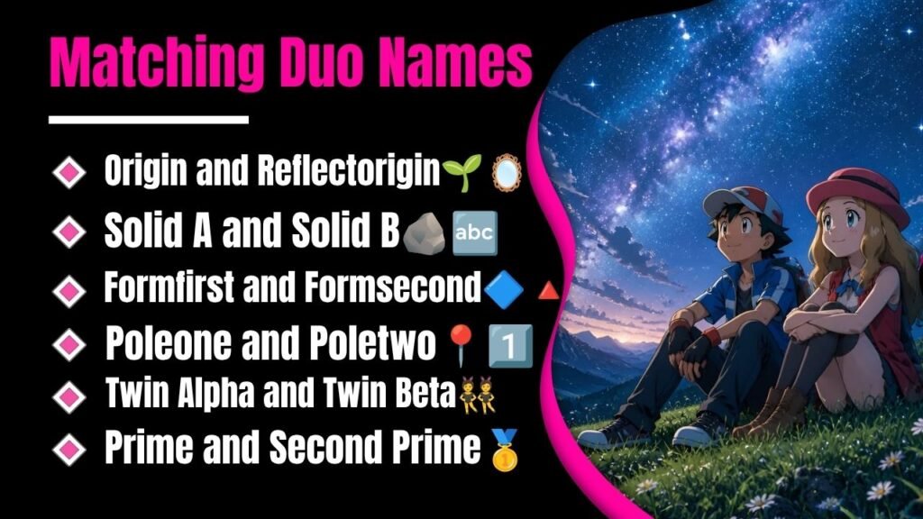 Matching Duo Names