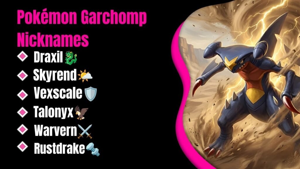 Pokémon Garchomp Nicknames