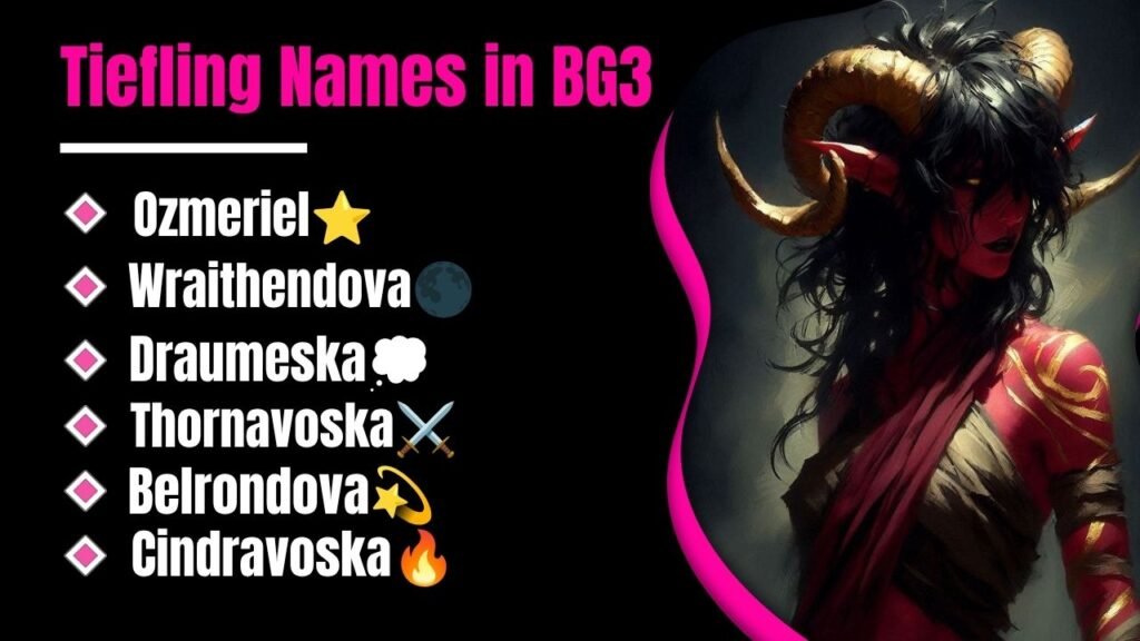 Tiefling Names in BG3
