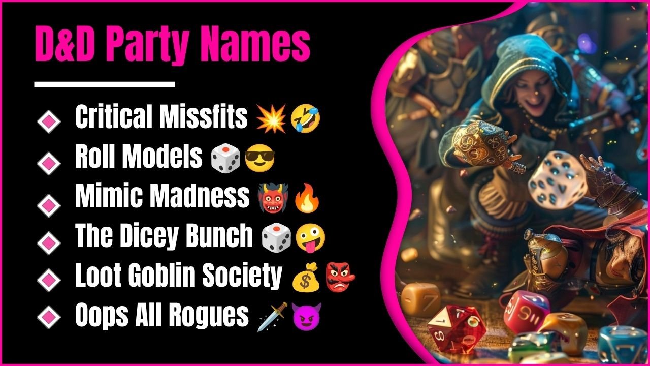 738+ D&D Party Names That Will Make Your Whole Table Laugh, Epic Picks Inside!