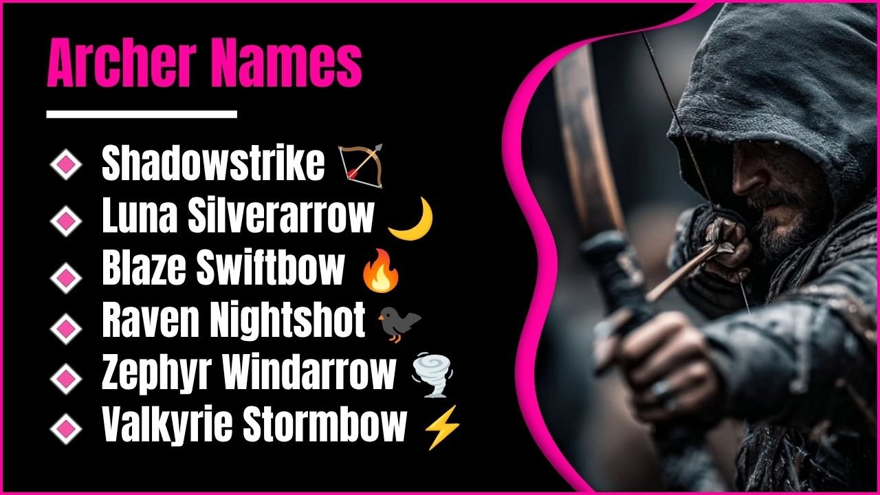 Archer Names: 700+ Ideas For Every Kind Of Bow-Wielding Character