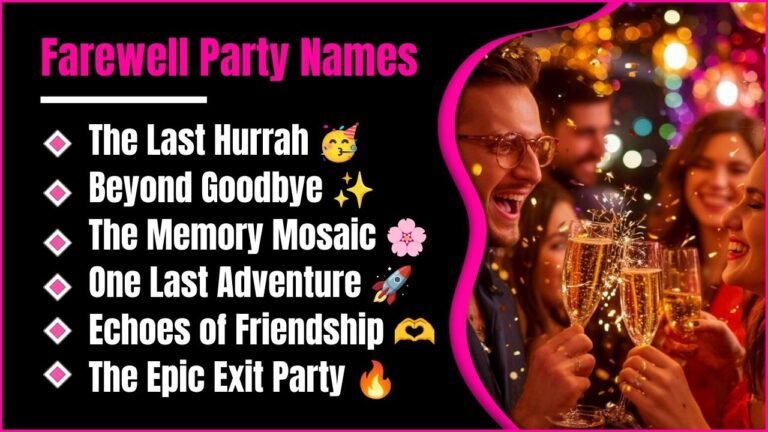 Best Farewell Party Names That Will Make Your Goodbye Truly Unforgettable 🎉