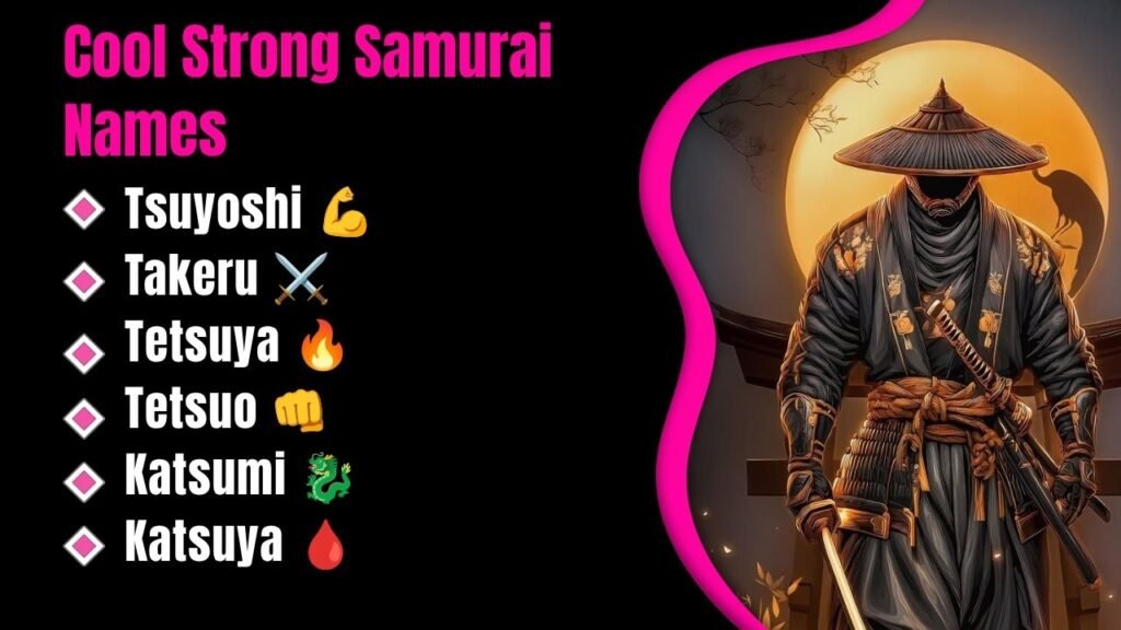 Cool Strong Samurai Names