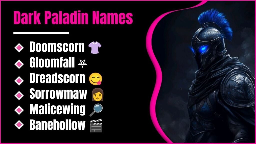 Dark Paladin Names