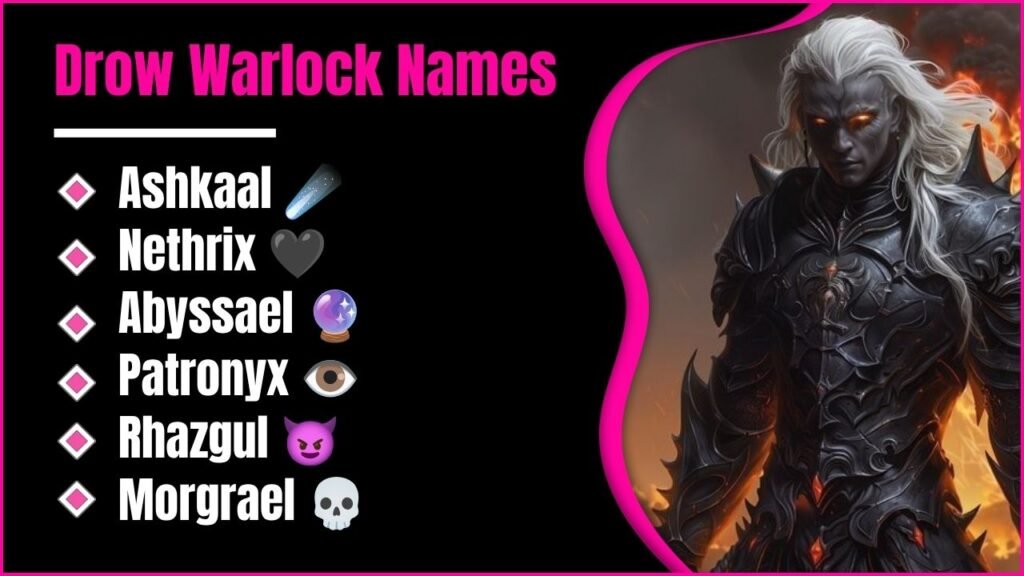 Drow Warlock Names