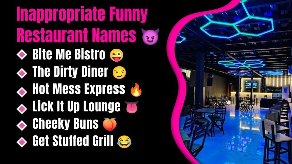 Inappropriate Funny Restaurant Names 😈