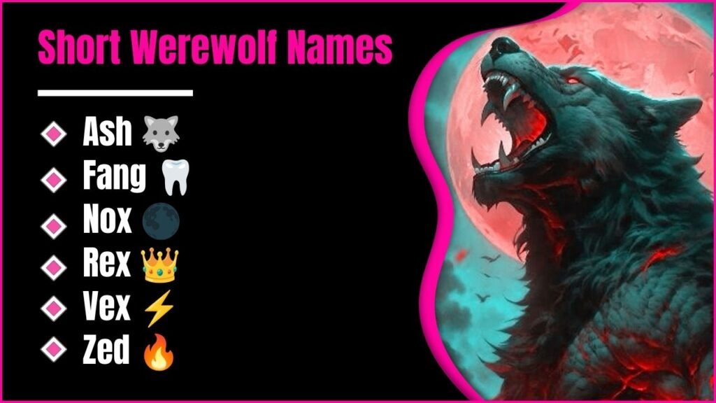 Short Werewolf Names