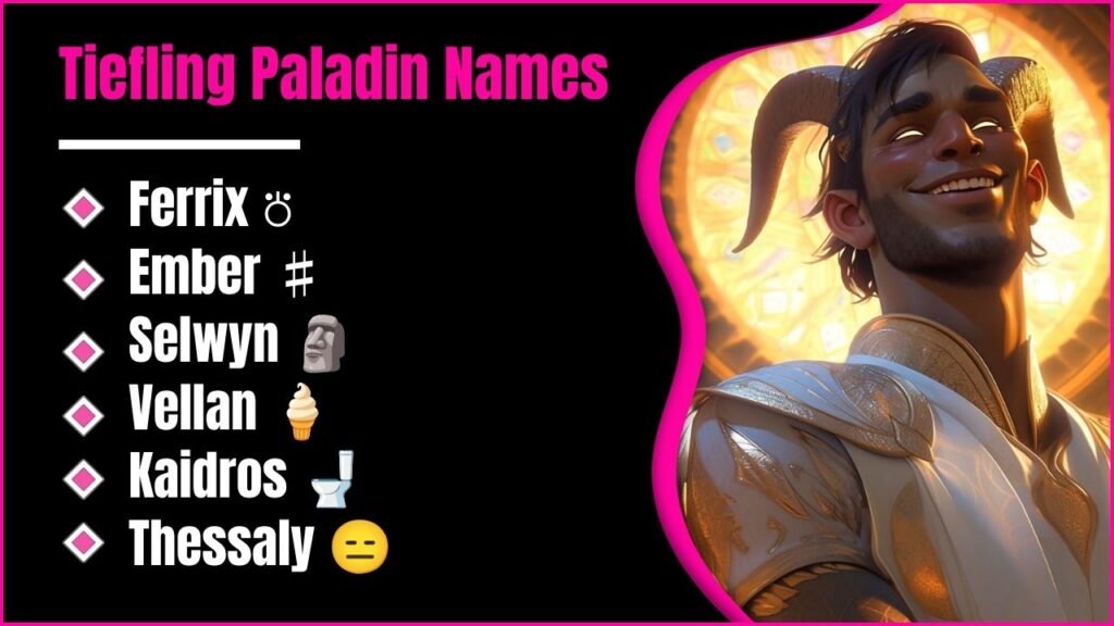 Tiefling Paladin Names