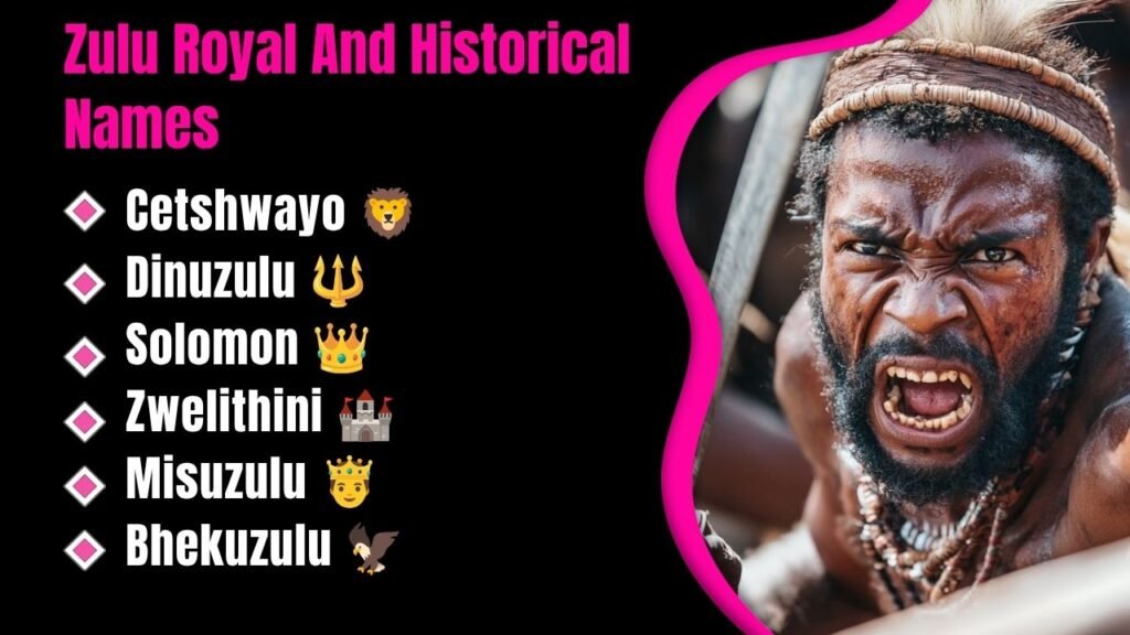 Zulu Royal And Historical Names